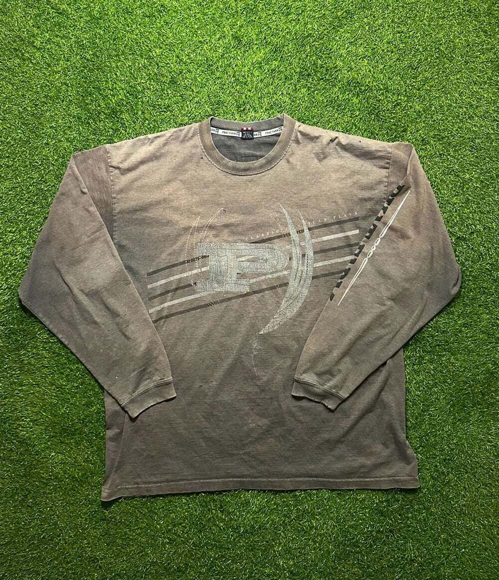 Y2K 2000s Faded & Distressed Phat Farm Classic American Flava Long Sleeve T-Shir